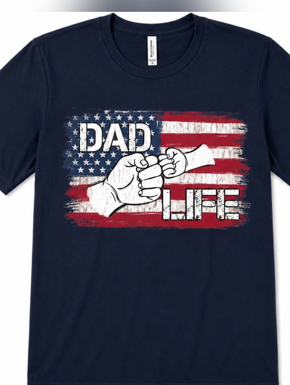Dad Life Navy Adult Unisex Graphic Tee